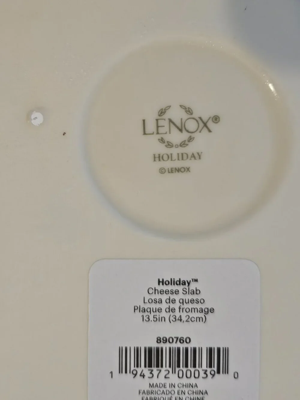 Lenox Christmas Cheeseboard with Handle